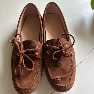 J. Crew Chestnut Suede Loafers / Boat Shoes